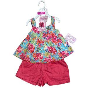 NWT Tommy Bahama Kids Floral Tank Top & Shorts Set | Size 4T